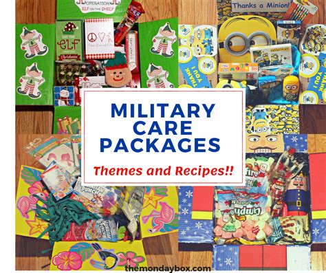 Military Care Package Ideas Fun And Easy Themes And Recipes The Monday Box