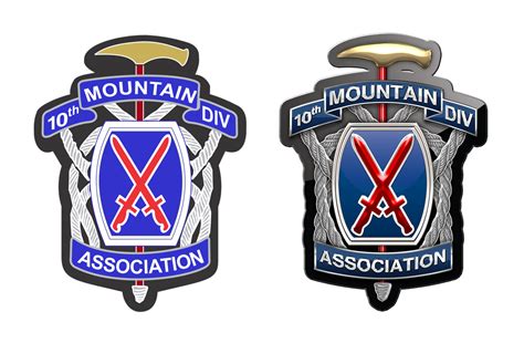 Military Insignia 3D 10Th Mountain Division Association Logo