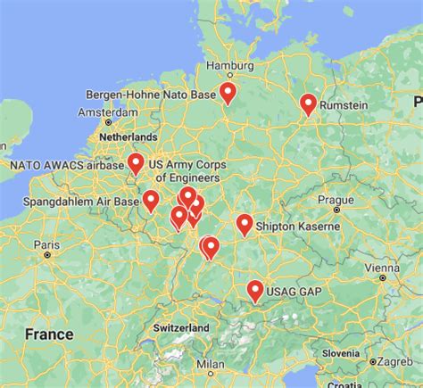 7 US Military Bases in Germany