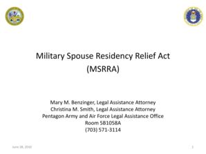 Military Spouse Act Residency Relief Msrra