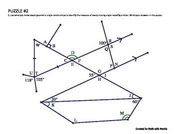 Missing Angle Puzzle 1 By Math With Mastie Tpt