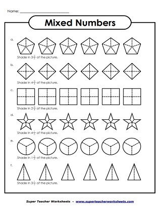 Mixed Numbers Worksheets With Answers