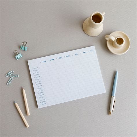 Mochithings 9 To 5 Time Schedule Notepad