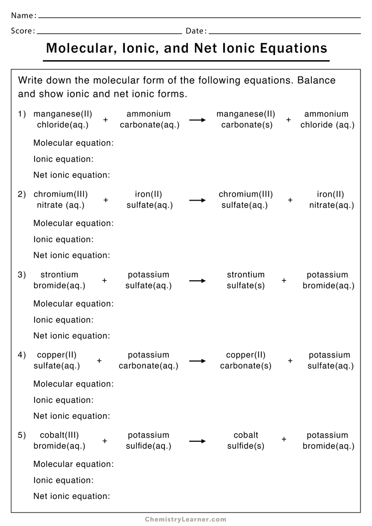 Master Molecular, Complete, and Net Ionic Equations Easily