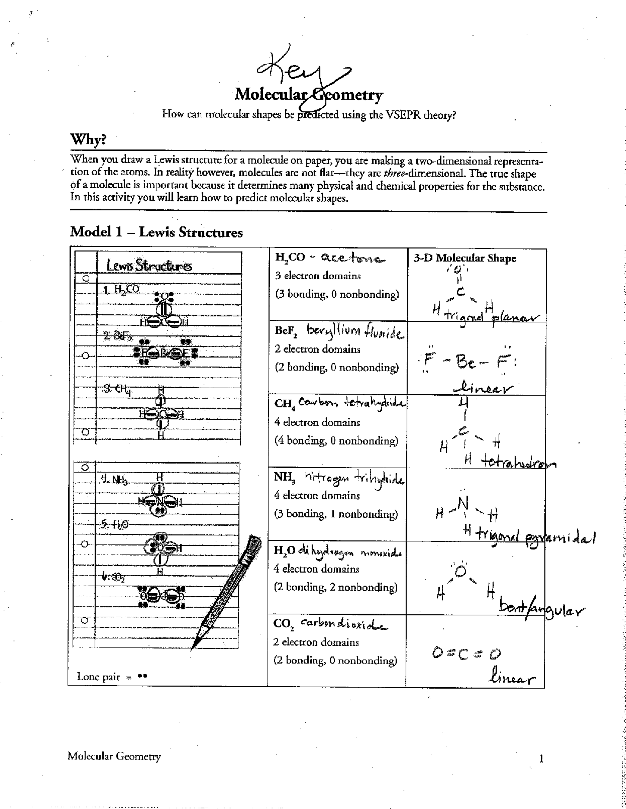 Molecular Geometry Worksheet Answer Key Revealed