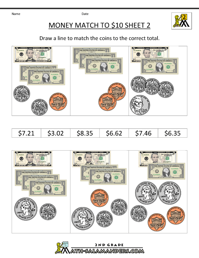 Money Math Worksheets 3Rd Grade Carol Jone S Addition Worksheets