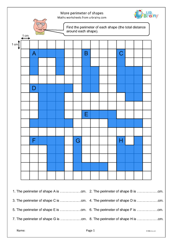 More Perimeter Of Shapes Measuring And Time Worksheets For Year 3 Age 7 8 By Urbrainy Com