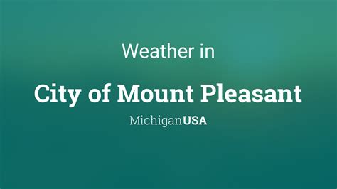 Mount Pleasant Michigan Weather Forecast