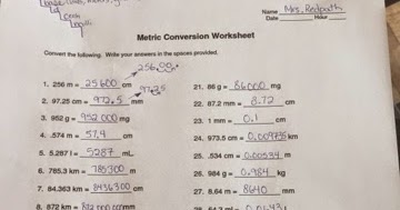 Mrs Redpath S Blog Gr 7 Metric Conversions Practice Answers