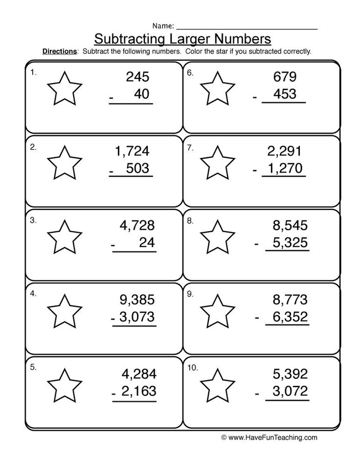 Multi Digit Subtraction With Regrouping