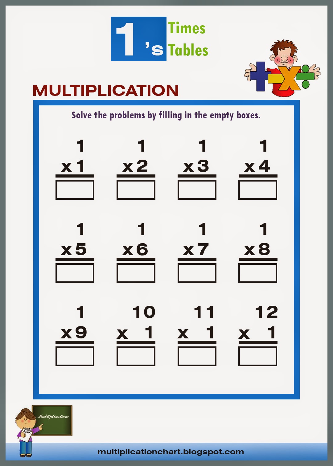 Free Printable Multiplication Worksheets for Beginners