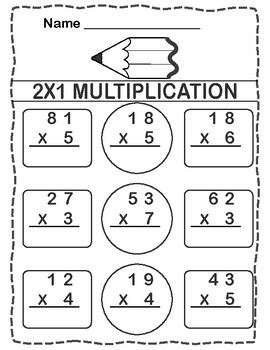 Multiplication 2X1 Worksheets Pdf