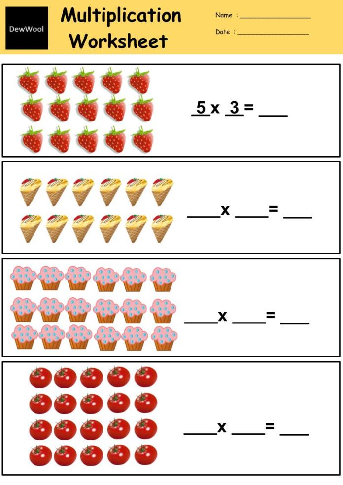 Multiplication 3 Worksheet Digital