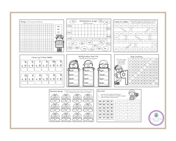 Multiplication Book Multiply By 9 Fun Engaging Worksheets Tpt