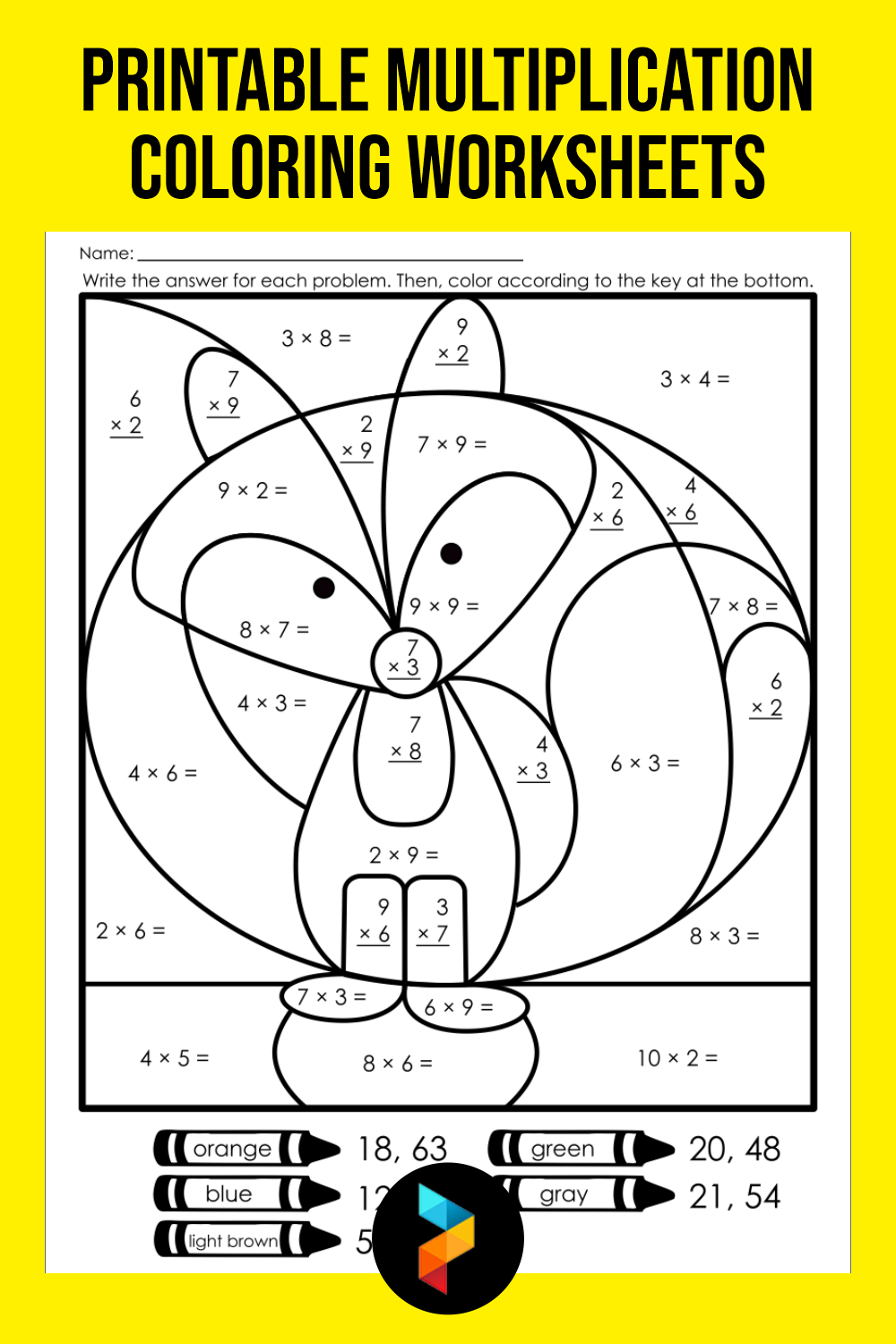 5 Fun Multiplication Coloring Worksheets for Kids