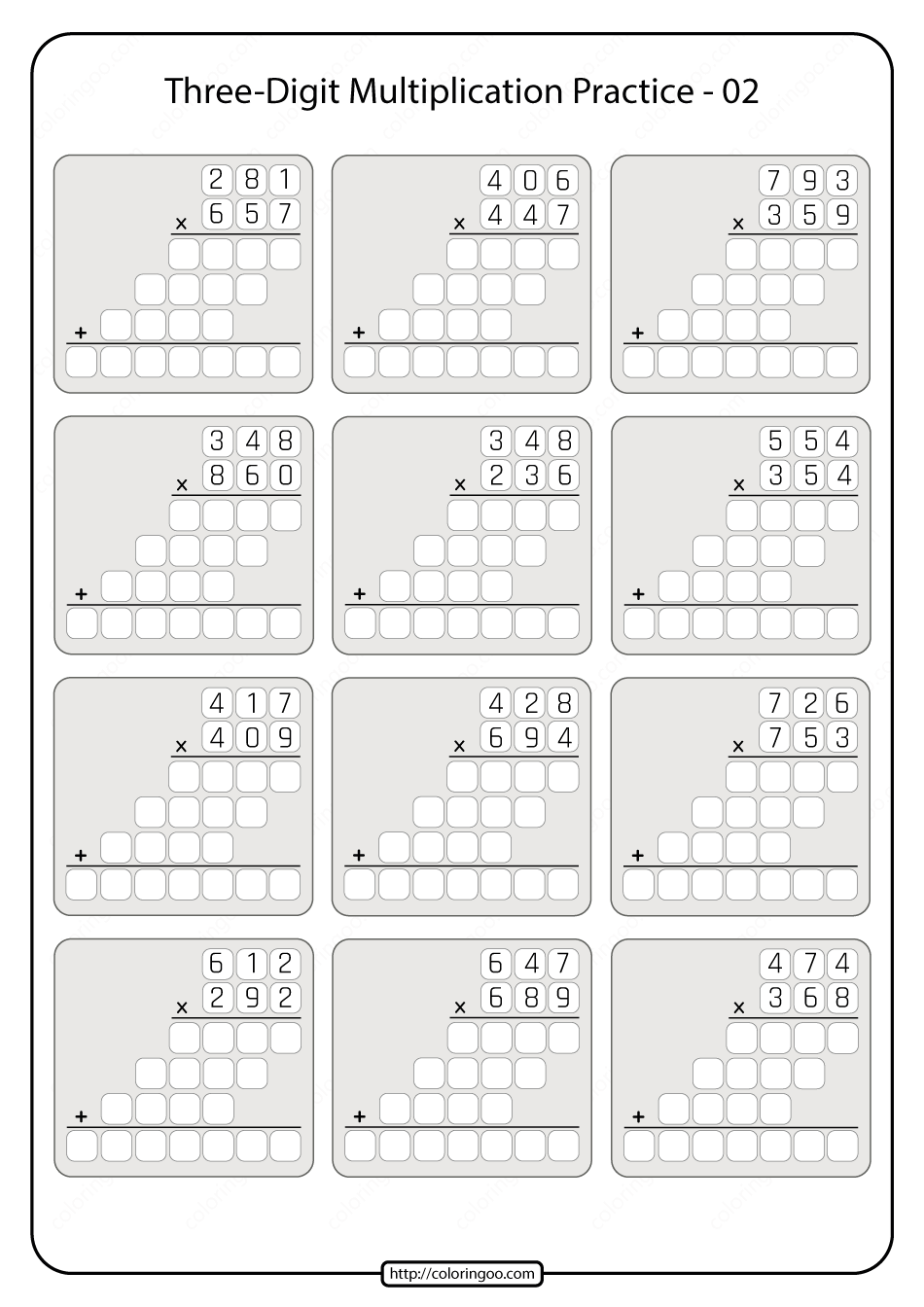 Multiplication For 5Th Grade Worksheets Printable Worksheets