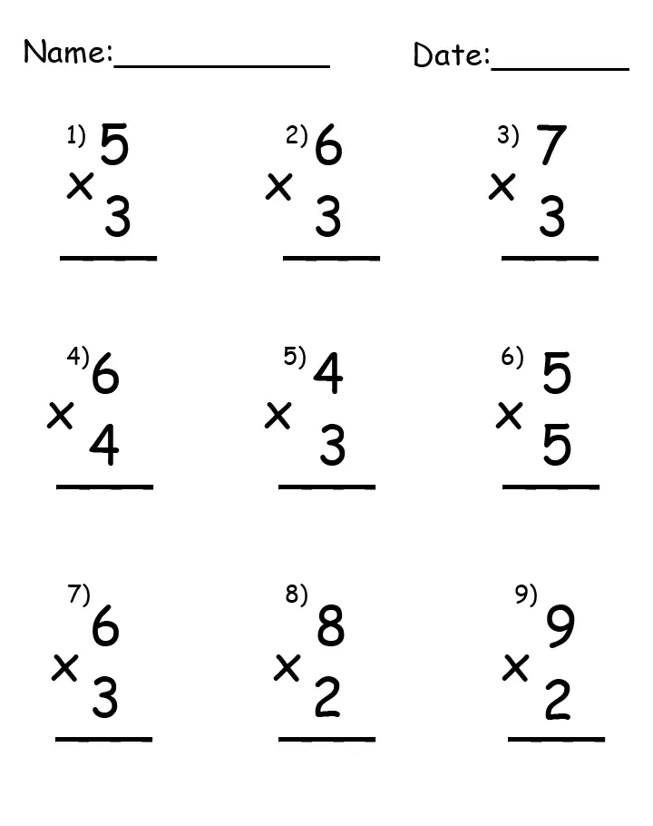 5 Fun Multiplication Worksheets for Kids