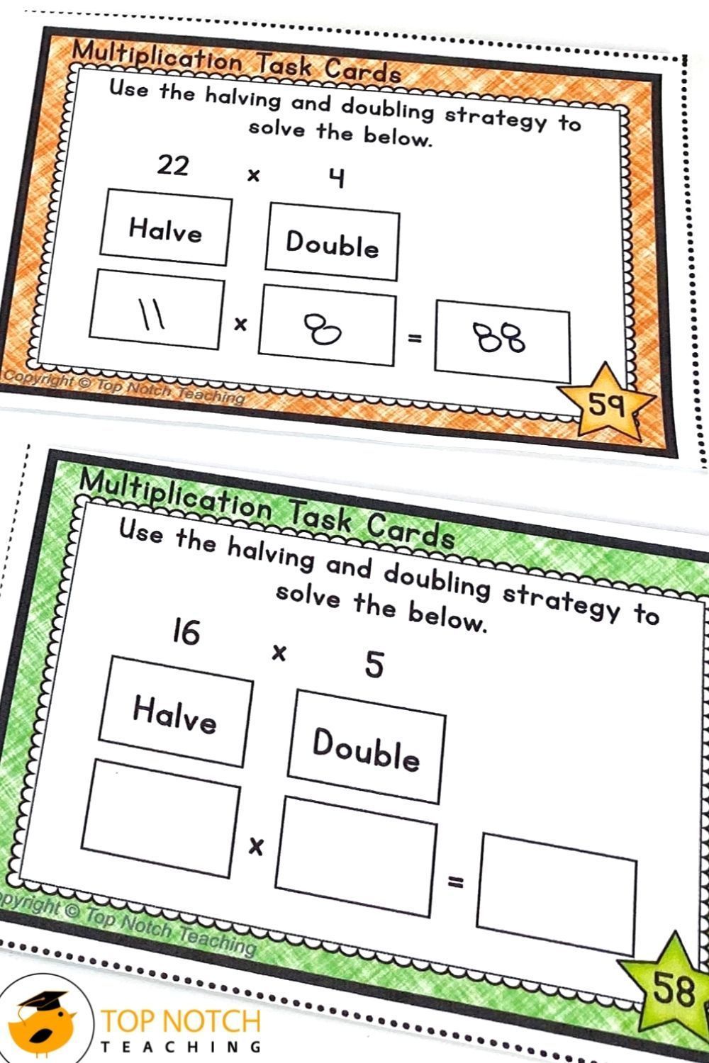 Multiplication Task Cards Math Fact Practice Games And Activities In