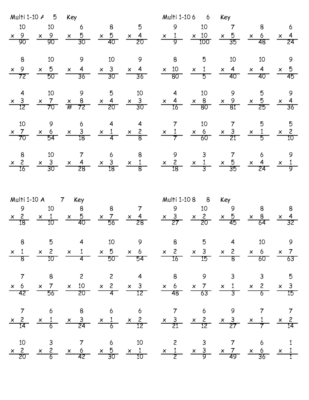 Multiplication Worksheets Grade 5 Free Printable