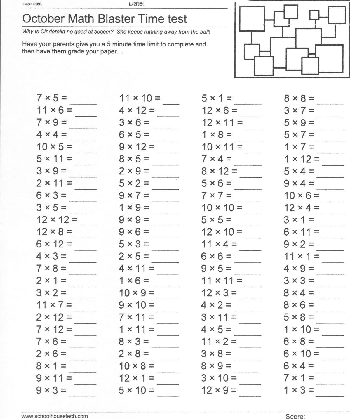 Multiplication Worksheets Numbers 1 6 Printablemultiplication Com