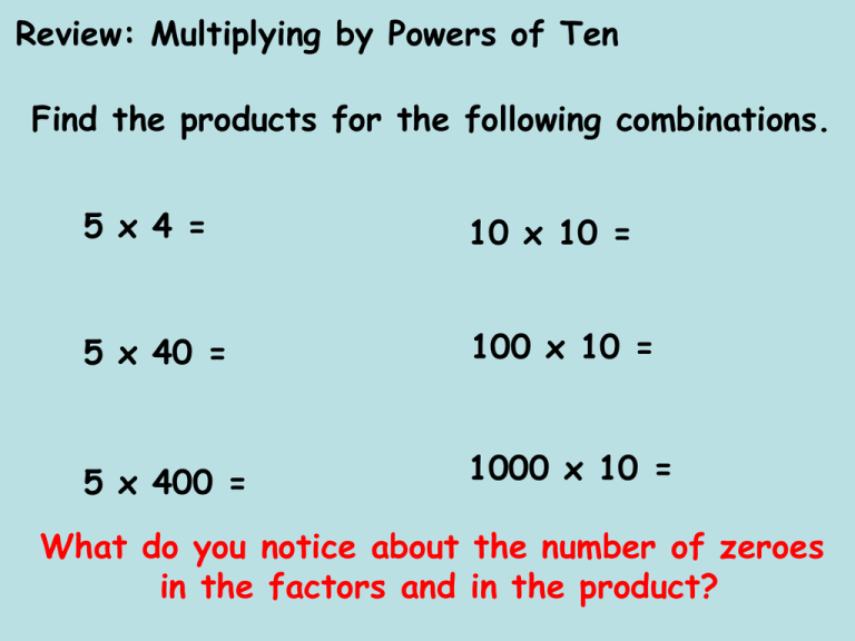 Multiply Divide By Powers Of Ten Worksheets Library