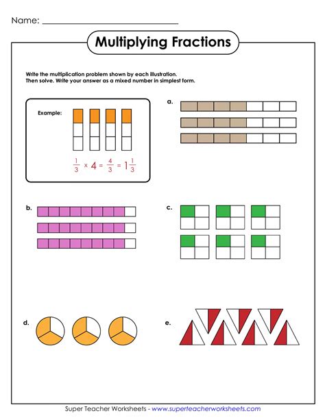 Multiply Fractions Whole Numbers Worksheet Examples Answers Worksheets Library