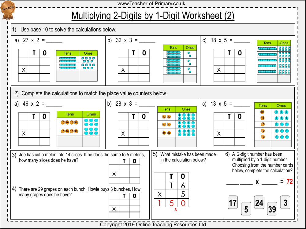 Master Multiplying 2 Digits by 1 Digit with Ease