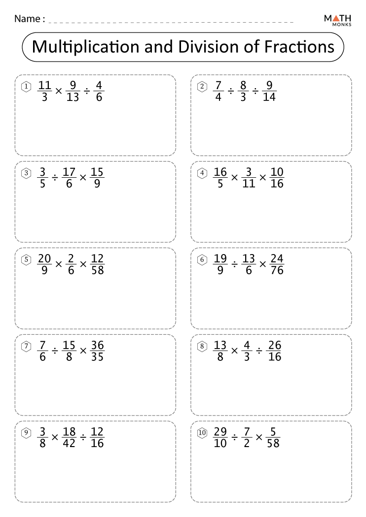 Multiplying And Dividing Fractions Worksheet 5Th Grade Pdf Worksheets