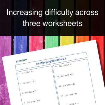 Multiplying Binomials Worksheets No Frills Skills Expanding Foil