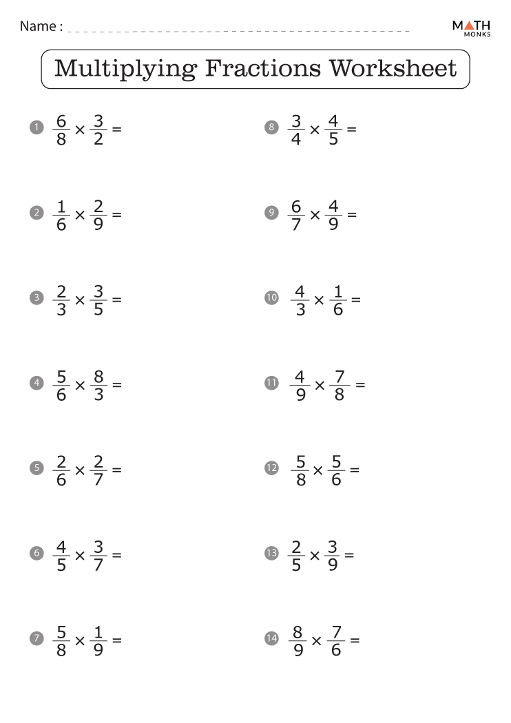 Multiplying Fractions Worksheets With Answers Pdf Thekidsworksheet