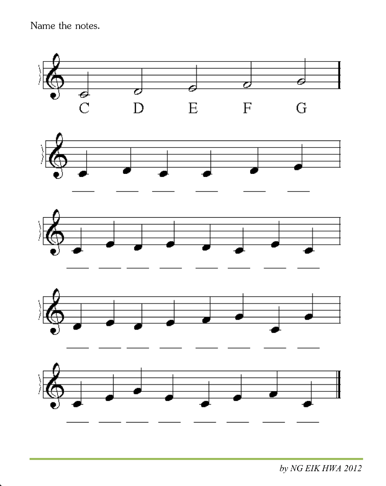 Music Theory Sheets For Beginners