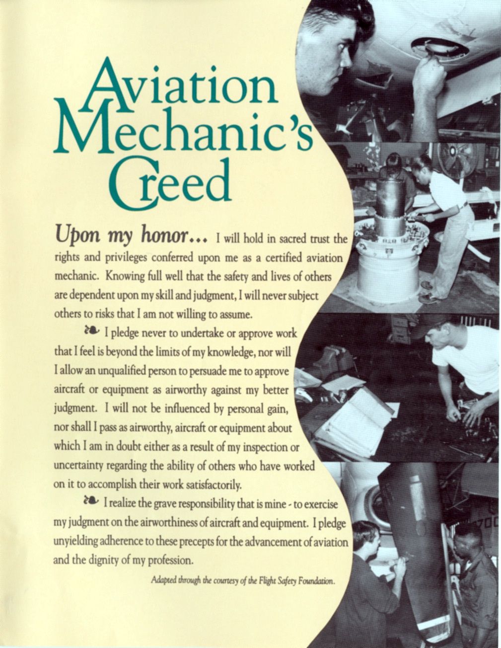 My Creed Aviation Mechanic The Lives Of Others