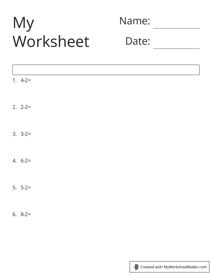 My Worksheet Maker The Best Worksheet Maker