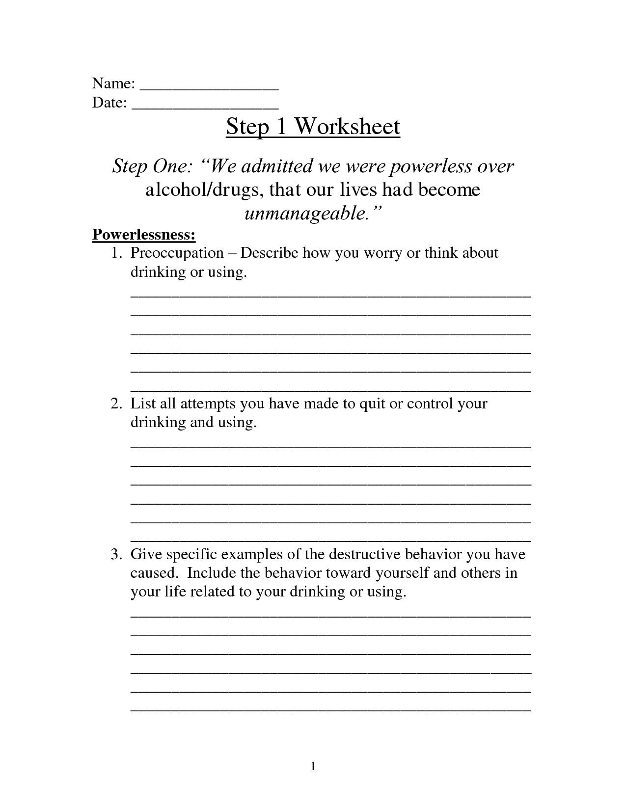 12 Step Worksheets: 5 Essential Na Guides