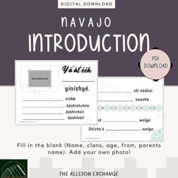 Navajo Clan Worksheet Explained