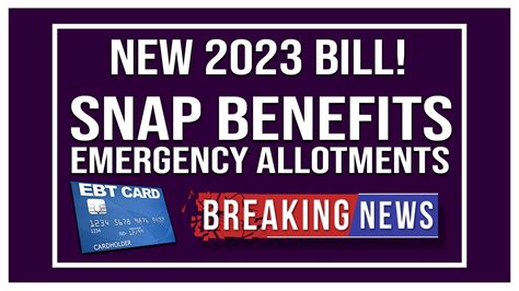 New 2023 Snap Benefits Bill In Congress Big Food Stamps Update Ebt Update Today Youtube