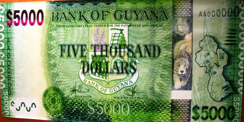 New 5 000 Bill To Go Into Circulation On 9Th December News Source Guyana