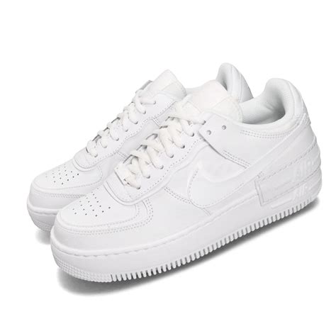 Nike Wmns Af1 Shadow Air Force 1 Triple White Women Platform Shoes Ci0919 100 Ebay