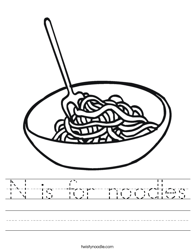 Noodles Worksheet Twisty Noodle