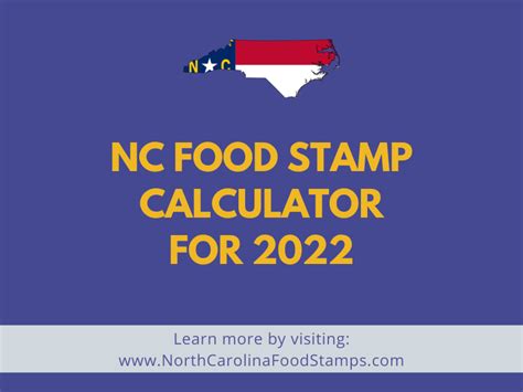 North Carolina Food Stamp Calculator For 2022 North Carolina Food Stamps