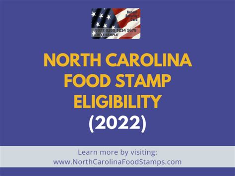 North Carolina Food Stamp Eligibility Guide 2022 North Carolina Food Stamps