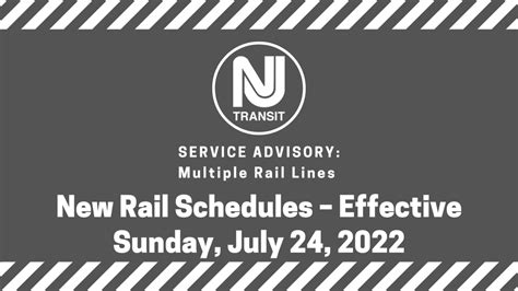 Northeast Corridor On Twitter On Sunday July 24 New Nj Transit Rail Schedules Will Take