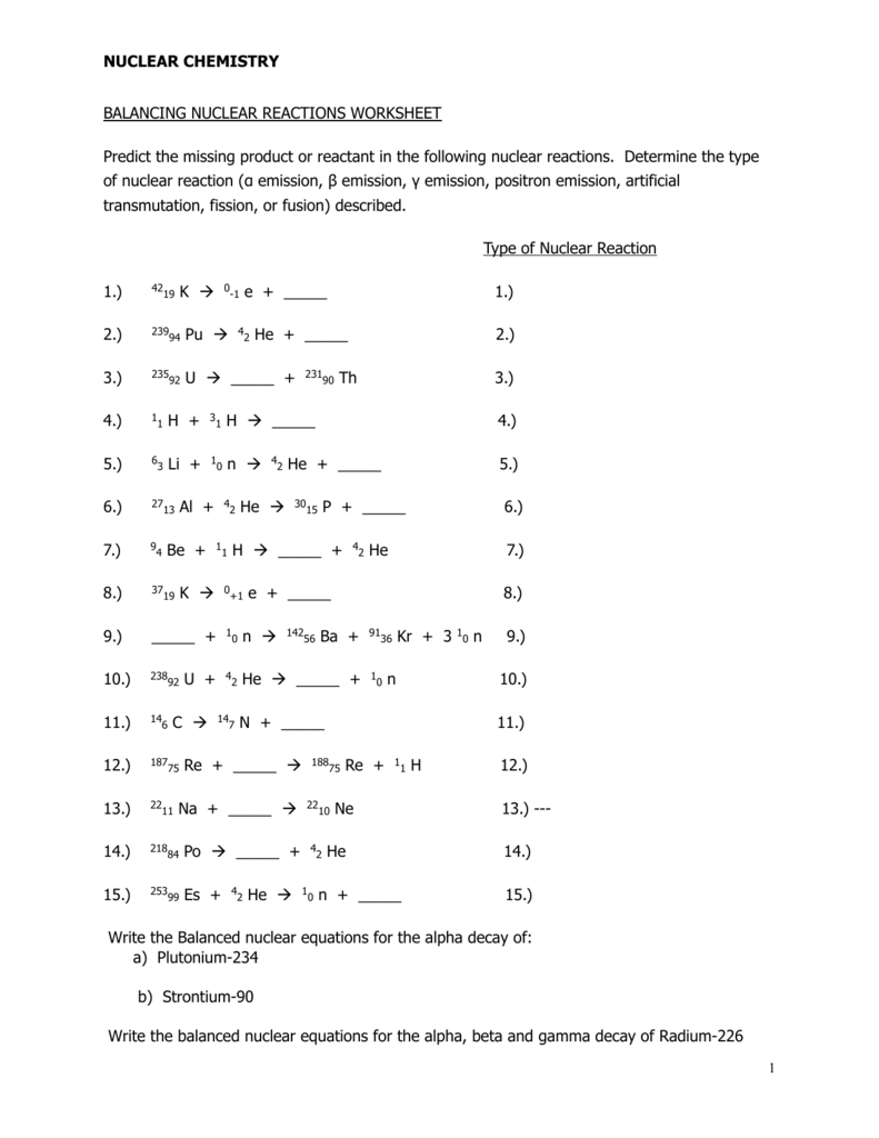 Mastering Nuclear Reaction Calculations with Our Worksheet