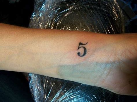 Number 5 Tattoo Designs