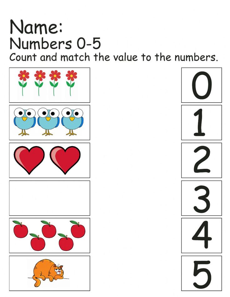 Free Printable Worksheets for Kindergarten Numbers 0-5