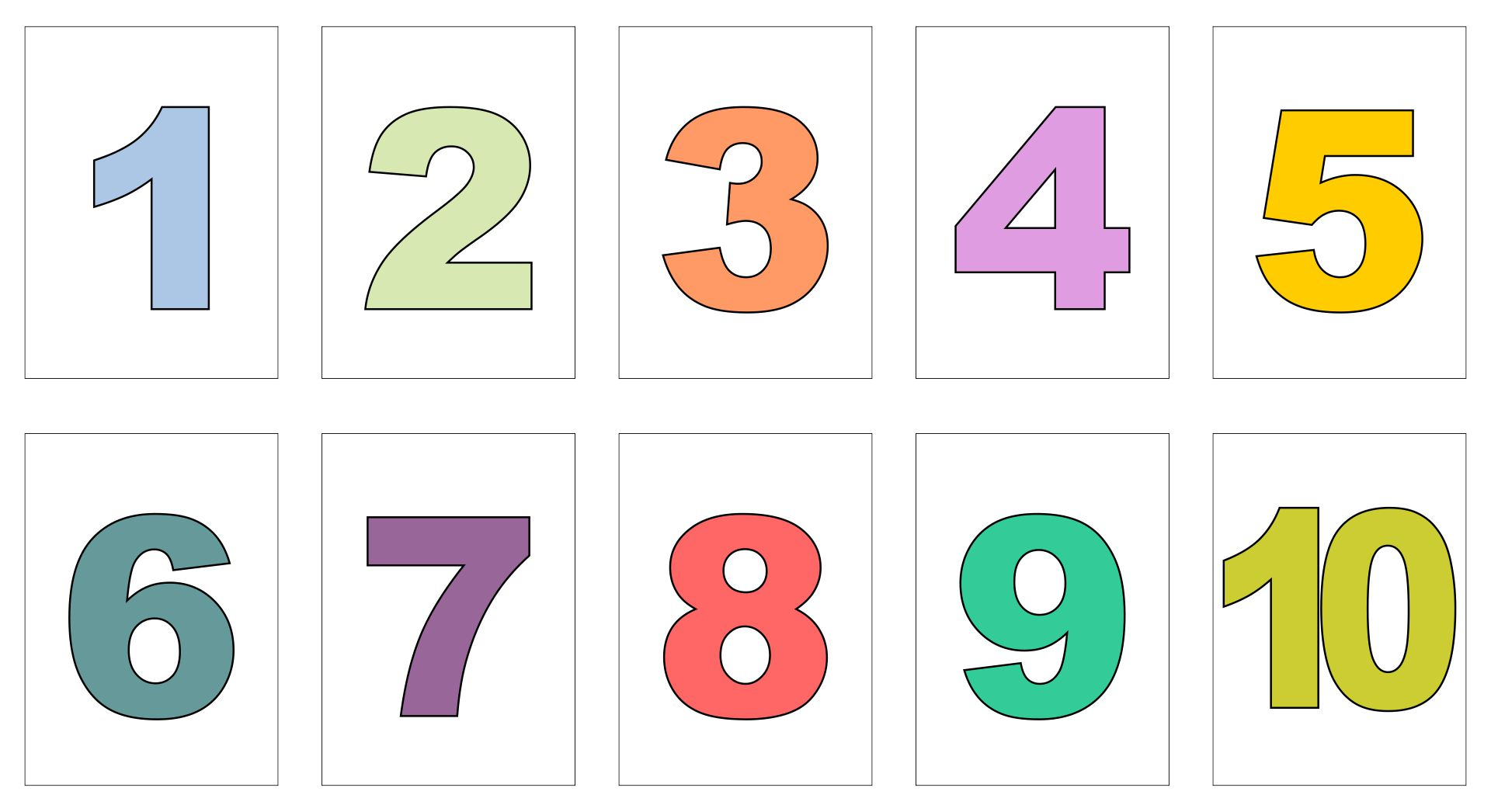 Numbers 1 10 Printable Free