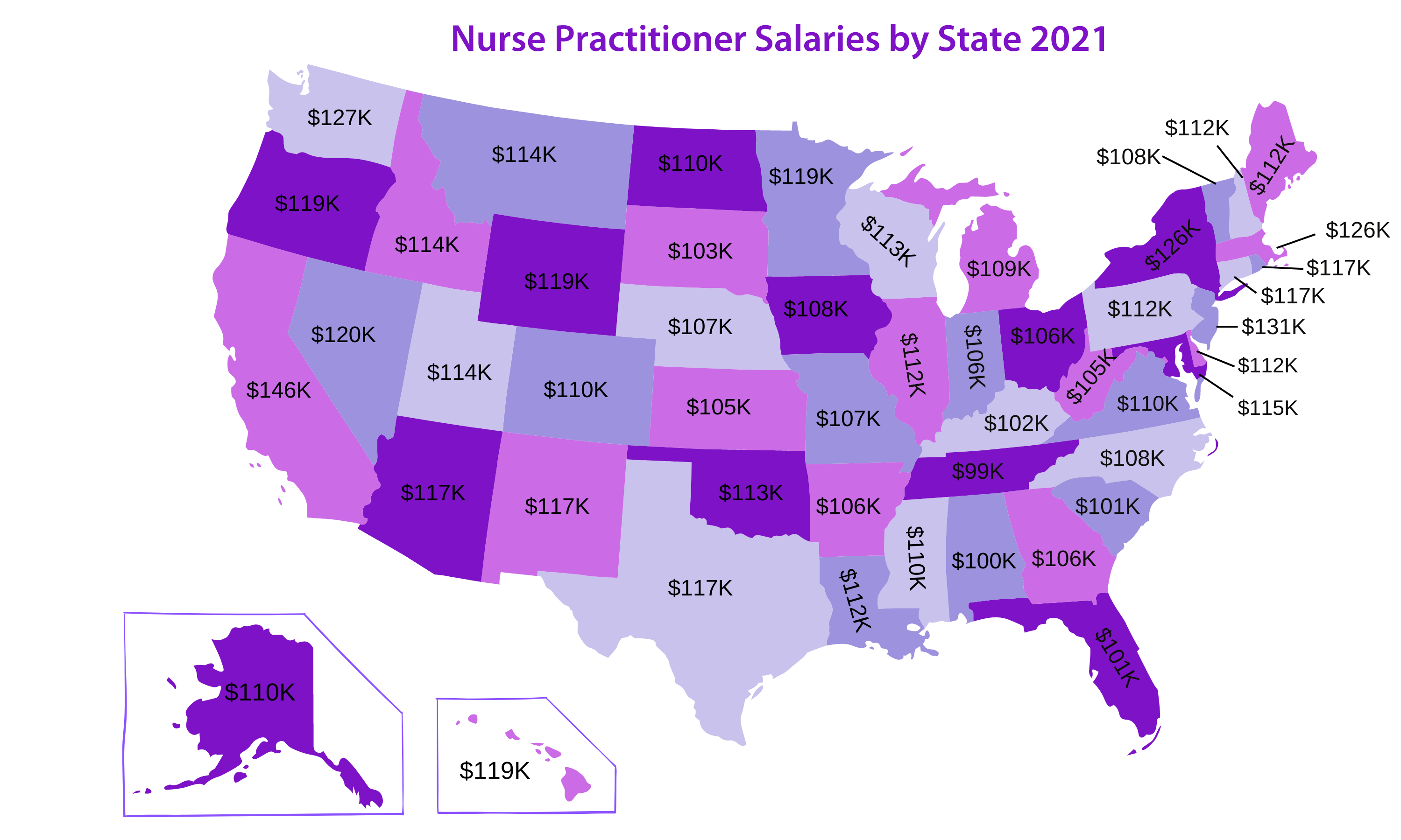 Nurse Practitioner Salaries By State Nursejournal Org