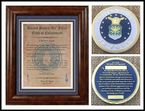 Oath Of Enlistment Certificate U S Air Force Personalized Etsy