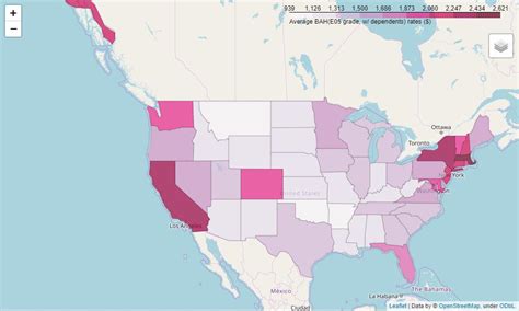 Oc Average Military Basic Allowance For Housing Data Visualization By State R Dataisbeautiful