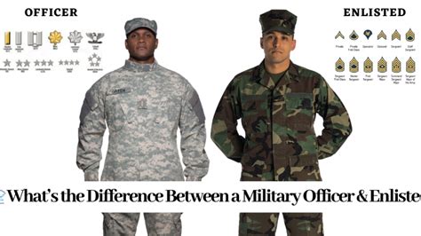 Officer Vs Enlisted Uniforms This Photo Shows The Differences Between The Officer Amp 39 S And